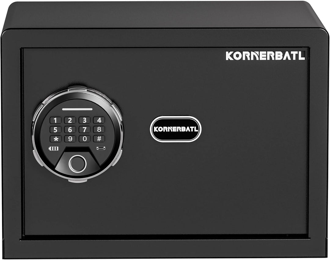 Smarter biometrischer Tresor mit Fingerabdruckschloss, kleiner Safe mit Silent-Modus, beleuchtetem T