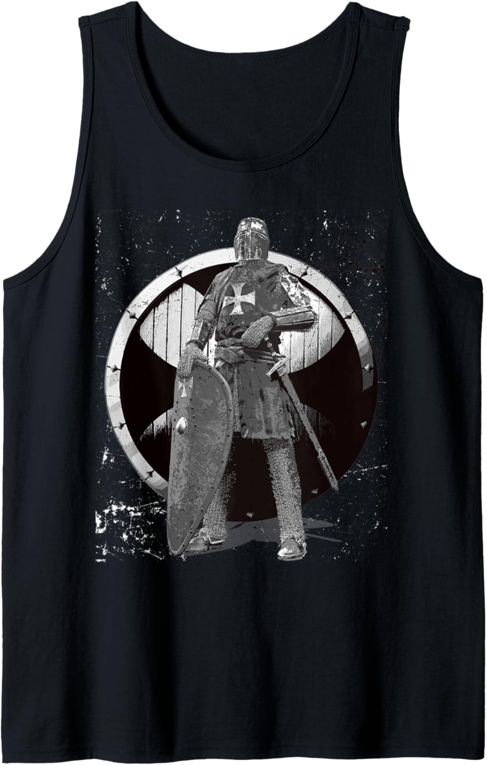 Deus Vult Gott Will Es Templer Kreuzzug Mittelalter Ritter Tank Top