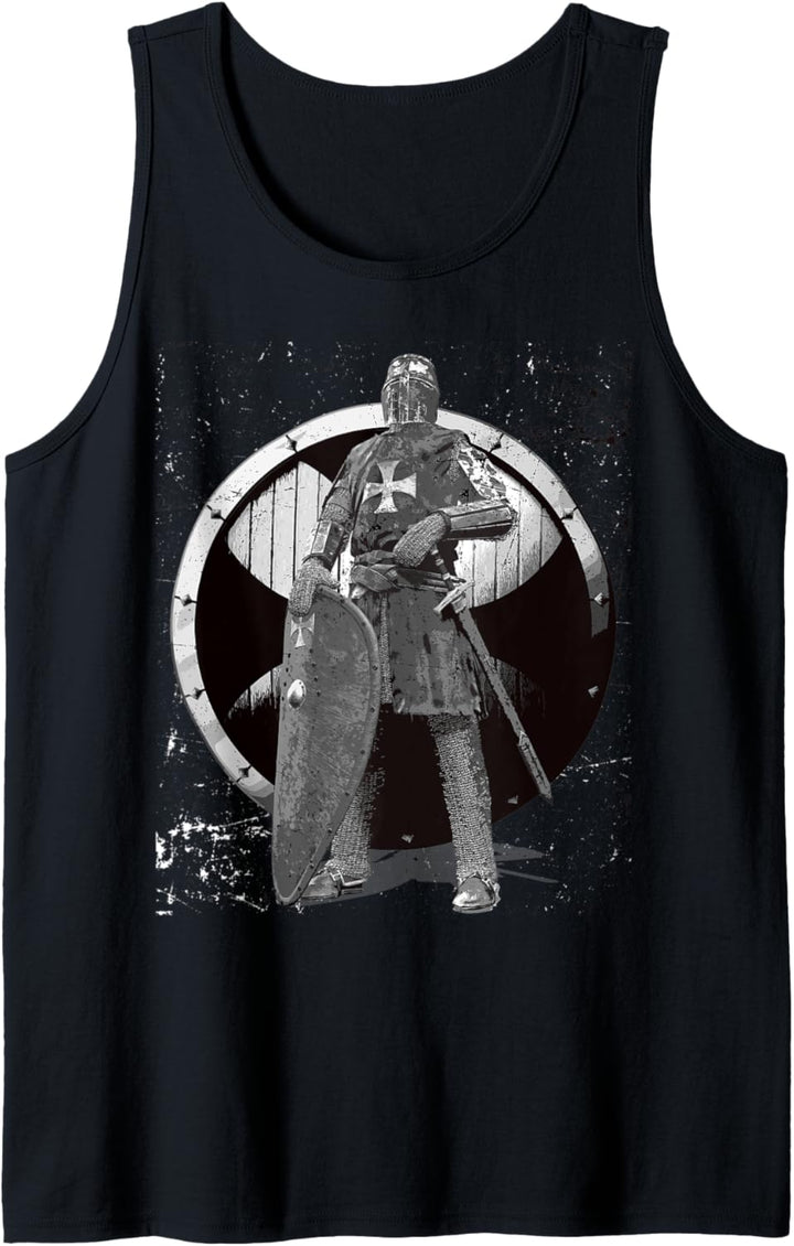 Deus Vult Gott Will Es Templer Kreuzzug Mittelalter Ritter Tank Top