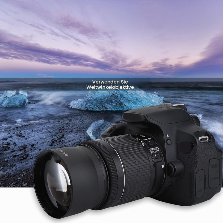 52 Mm 0,45 X Weitwinkelobjektiv mit Makroteil, für Kamera Digital SLR Universal-Konvertierungs-Makro