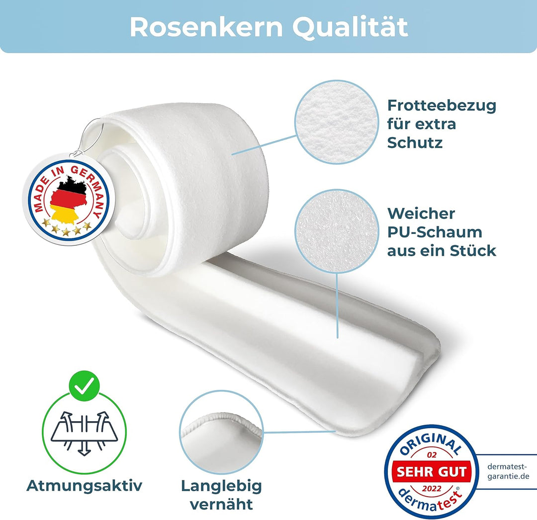 Rosenkern® Liebesbrücke für Matratzen 200 x 25 cm - Qualität aus Deutschland - Ritzenfüller mit extr