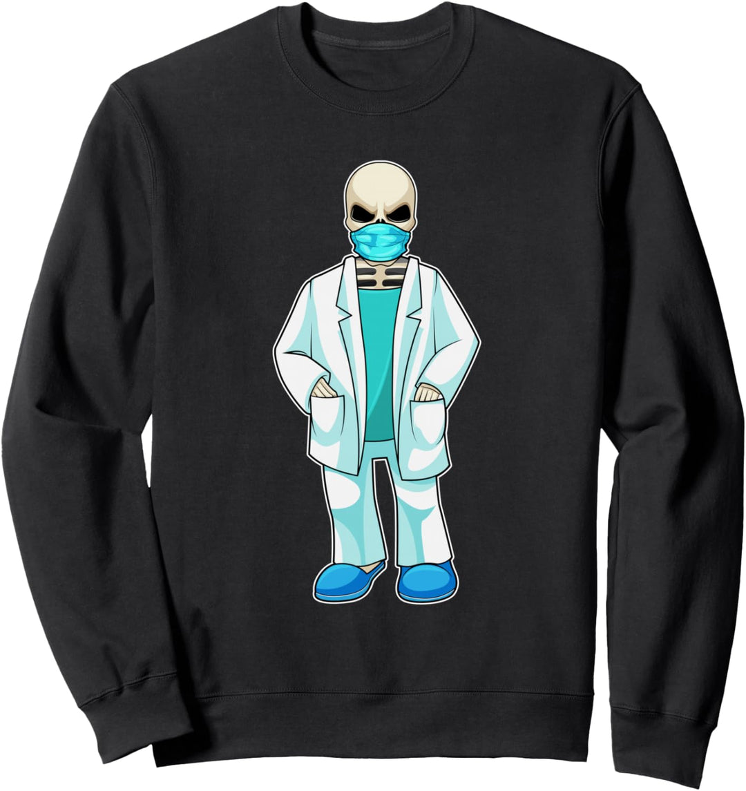 Skelett Arzt Arztkittel Sweatshirt
