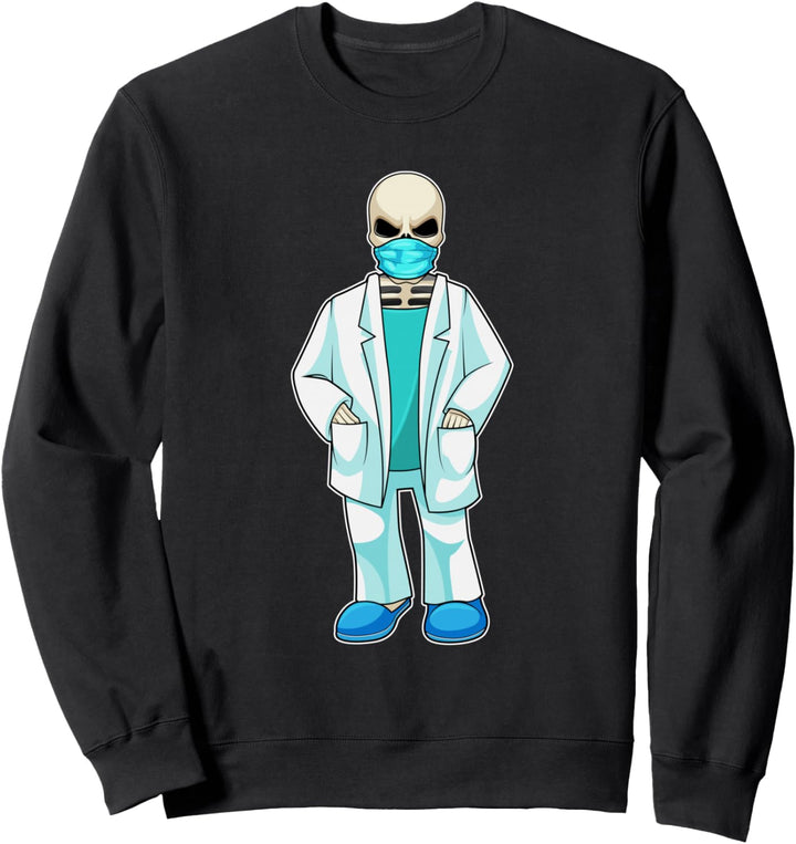 Skelett Arzt Arztkittel Sweatshirt
