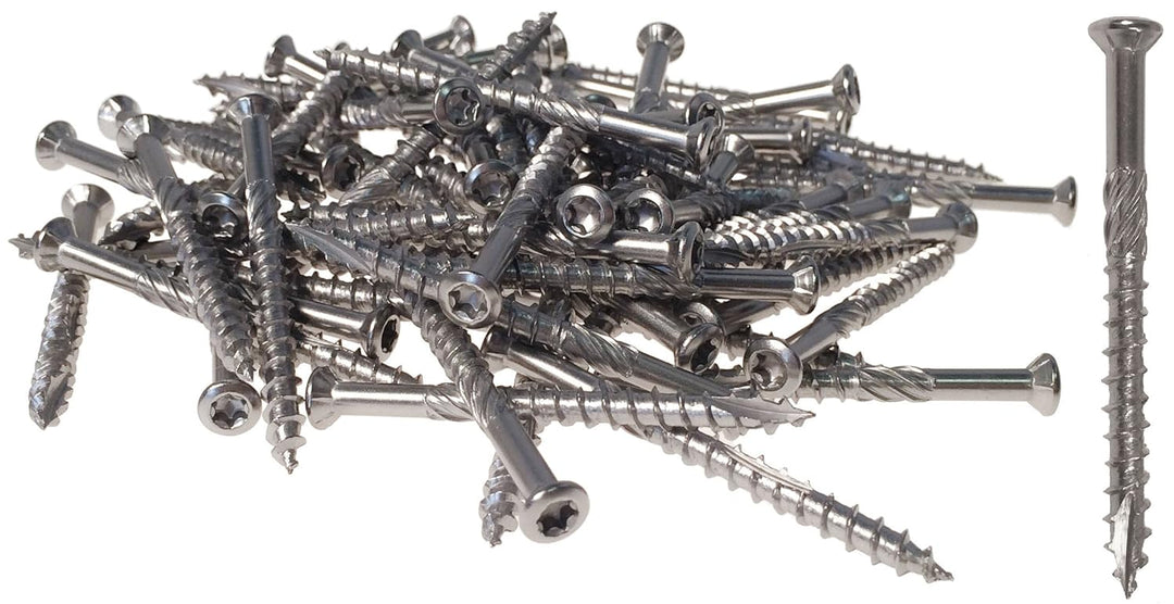 Profi Terrassenschrauben inkl. Bit 5x50 mm - 500 St. C1 Edelstahl für Holzdielen