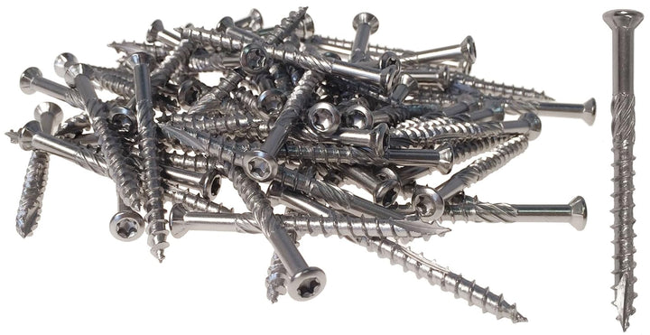 Profi Terrassenschrauben inkl. Bit 5x50 mm - 500 St. C1 Edelstahl für Holzdielen