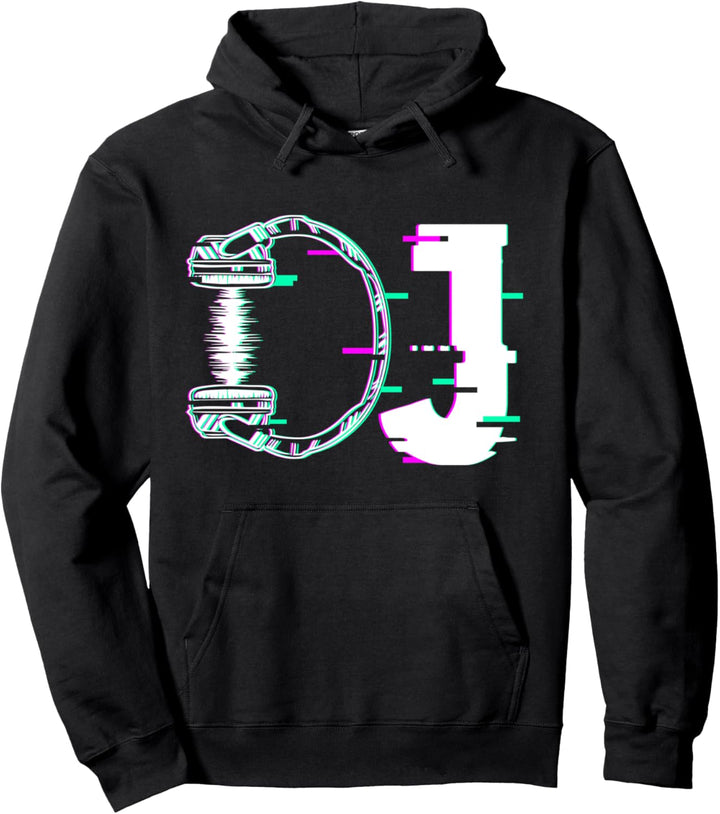 Musik DJ Disc Jockey Techno Kopfhörer Design Musiker Pullover Hoodie