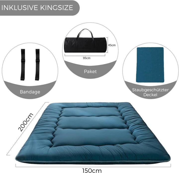 MAXYOYO Klappmatratze Futon Matratze Bodenmatratze Gepolsterte Japanische Tatami Gesteppte Bett, Dic