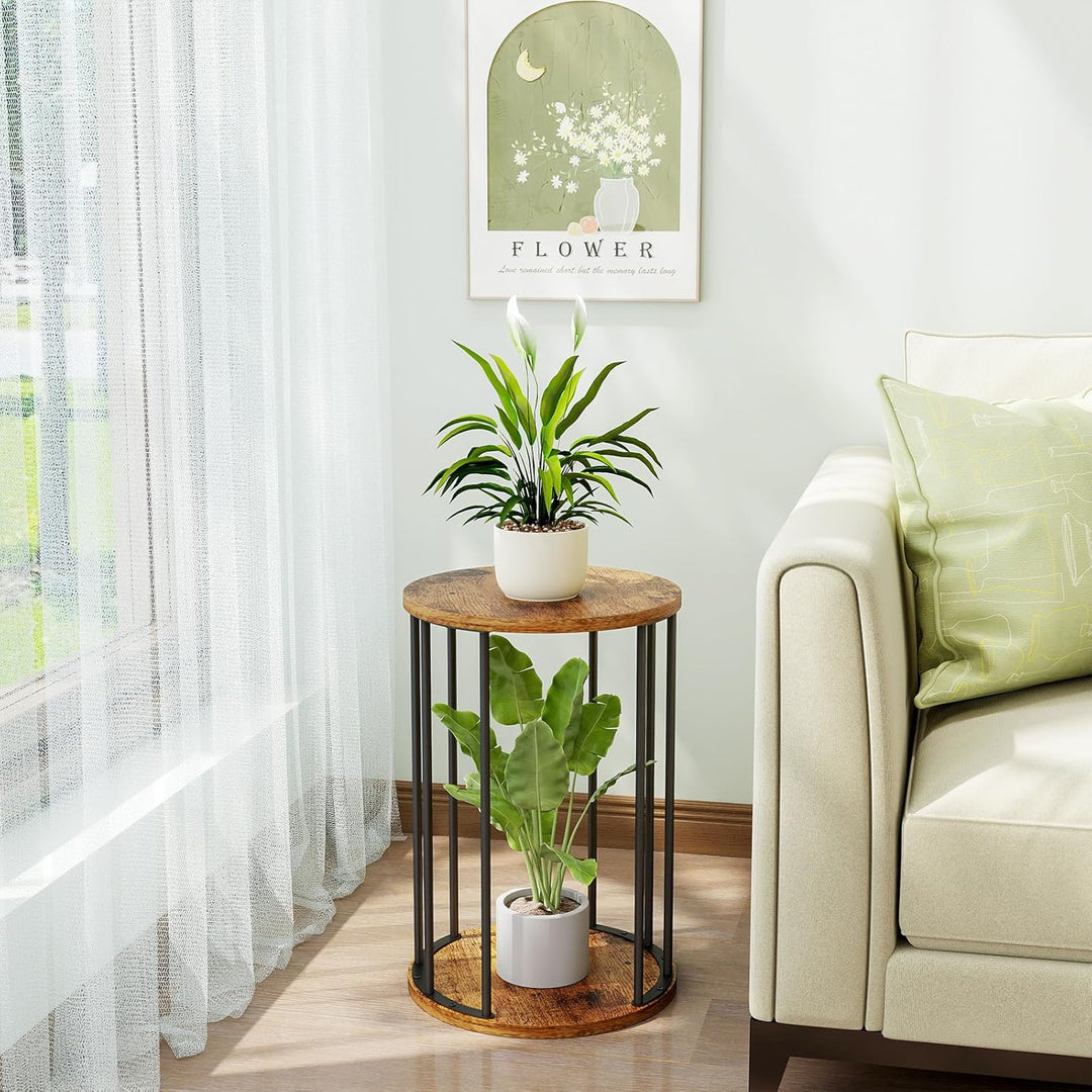 HDANI Rund Pflanzenständer Metall 45cm,Solider und Robuster Blumenständer für Wohnzimmer, Garten,Bal