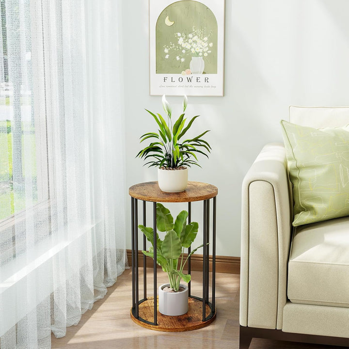 HDANI Rund Pflanzenständer Metall 45cm,Solider und Robuster Blumenständer für Wohnzimmer, Garten,Bal