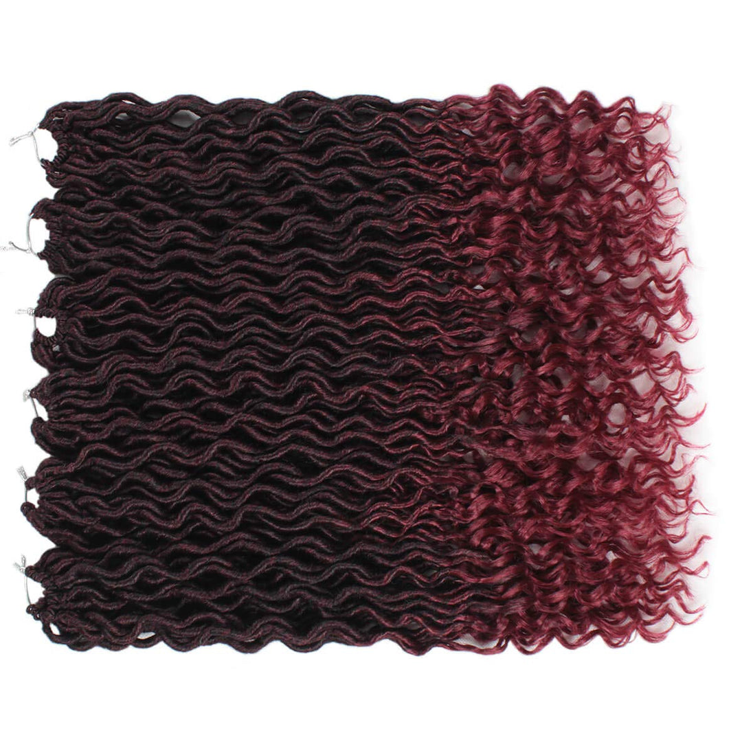 Xtrend 6Packs 18inch Crochet Braids Twist Hair Goddess Faux Locs Lockige Enden Dreadlocks Braids Syn
