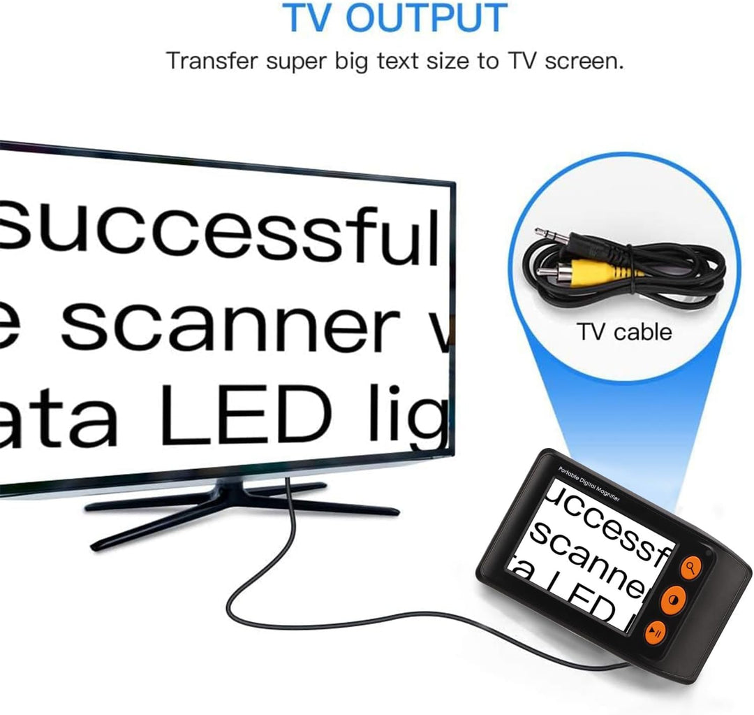 Digitale Videolupe, Hand-Digital-Videolupe Mit 3,5-Zoll-LCD, 2- Bis 25-fachem Zoom Für Verbesserte L