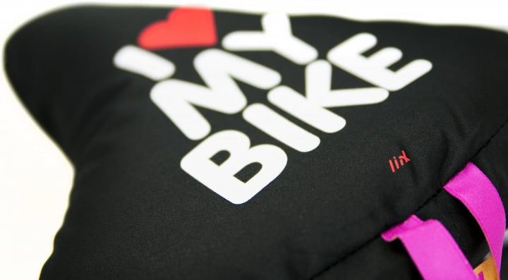 Liix Sattelbezug & Fahrradklingel Set Beauty Einheitsgrösse I Love My Bike Schwarz, Einheitsgrösse I