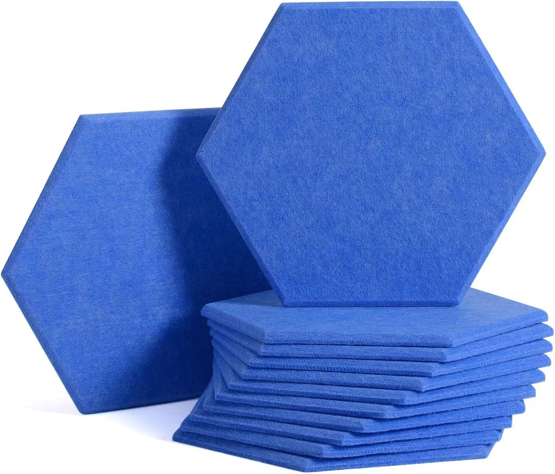 Rdutuok 12 Stück Akustik Panel,30x26x1cm Hexagon Akustik Absorber Schallschutzplatten Akustikpaneele