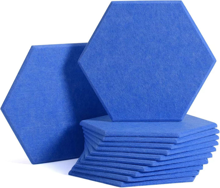 Rdutuok 12 Stück Akustik Panel,30x26x1cm Hexagon Akustik Absorber Schallschutzplatten Akustikpaneele