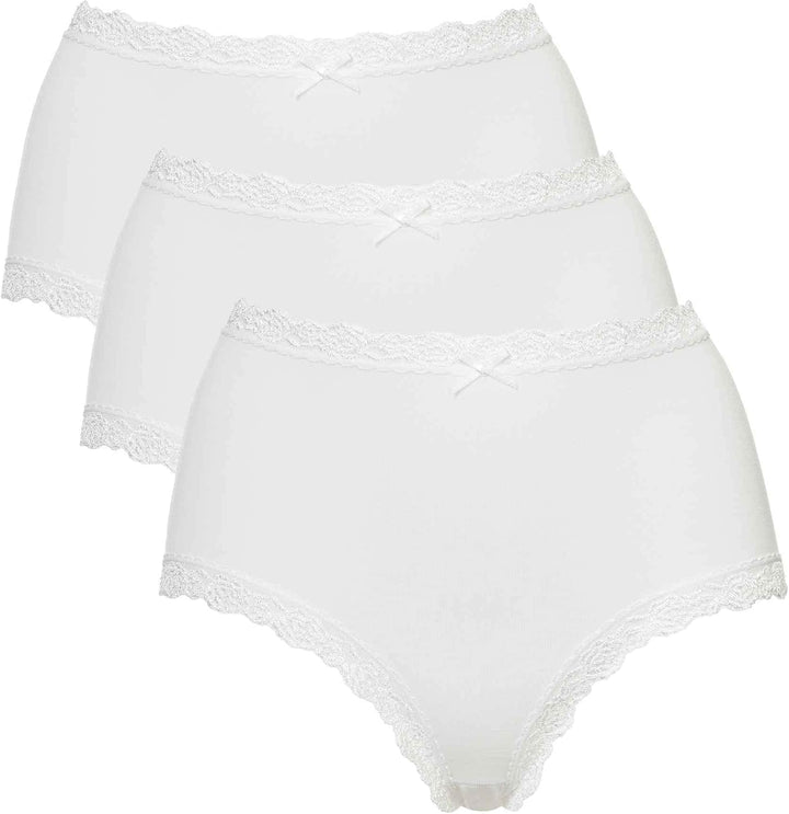 Nina von C. Damen-Taillenslip 3er-Pack Modal Weiss 38, Weiß 38