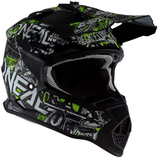 O'neal 2 Series Attack Youth Kinder Motocross Enduro MTB Helm schwarz/weiss/gelb 2023 Oneal, S