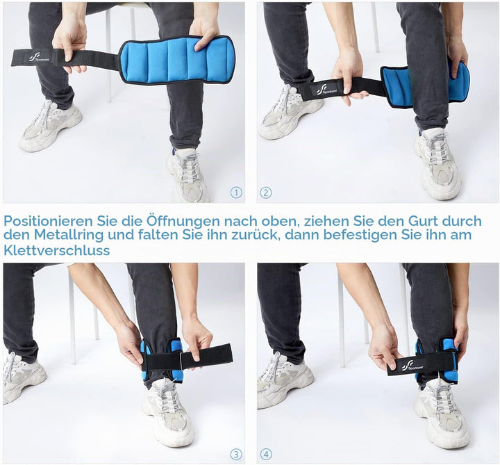 Sportneer Gewichtsmanschetten, Verstellbares Fussgelenkgewichte Set, Fuss-/Handgelenkgewicht Mansche