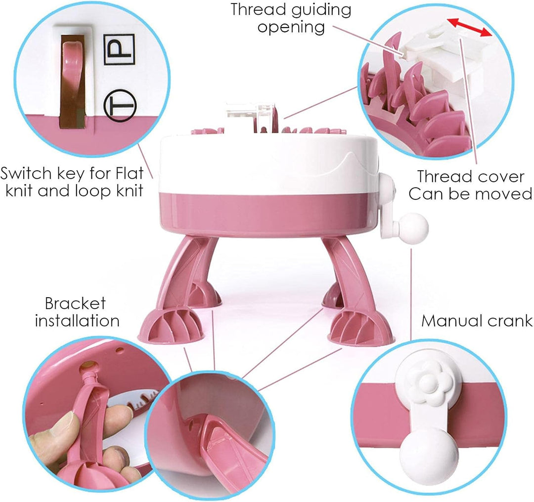 Strickmaschine, Smart Webstuhl Runder Webstuhl, Webstuhl-Maschinen-Kit, Strickbrett Rotierende Doppe