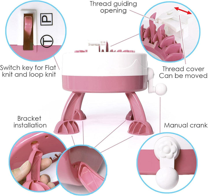 Strickmaschine, Smart Webstuhl Runder Webstuhl, Webstuhl-Maschinen-Kit, Strickbrett Rotierende Doppe