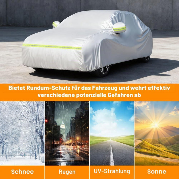 Auto Abdeckplane, Wetterfeste UV-Schutz Sonne Schnee, Staubdicht Wasserdicht Autoabdeckung für Somme