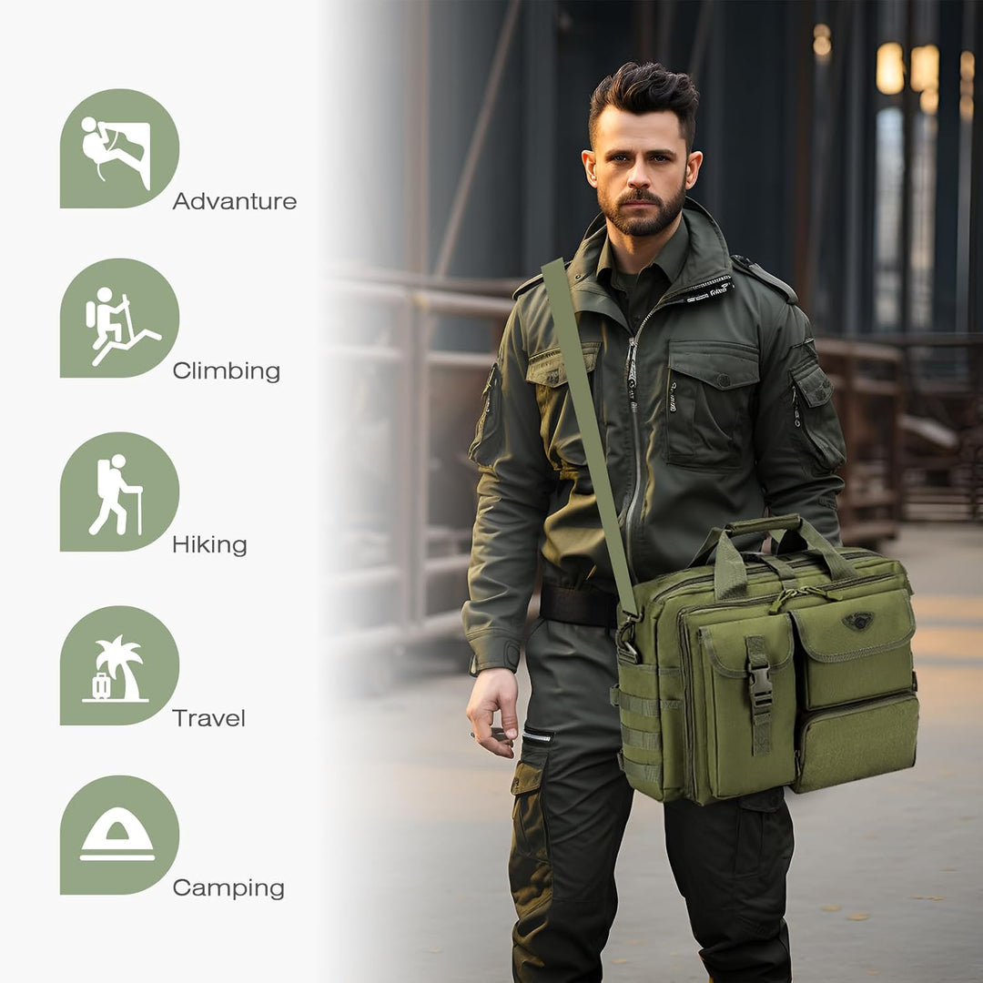 SPAHER Arbeitstasche Laptoptasche 14/15.6/17.3 Zoll Messenger Bag Herren Pilotentasche Aktentasche T