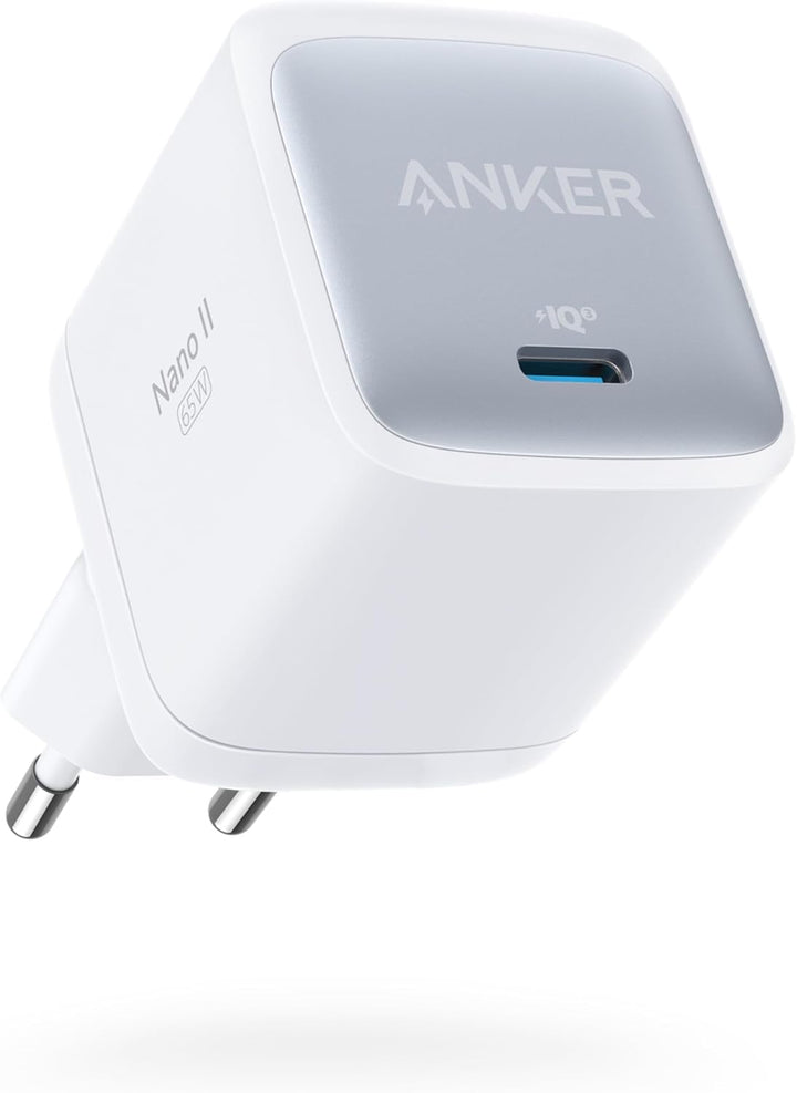 Anker Nano II 65W USB-C Ladegerät Netzteil mit Schnellladeleistung, GaN II Technologie, Kompatibel m
