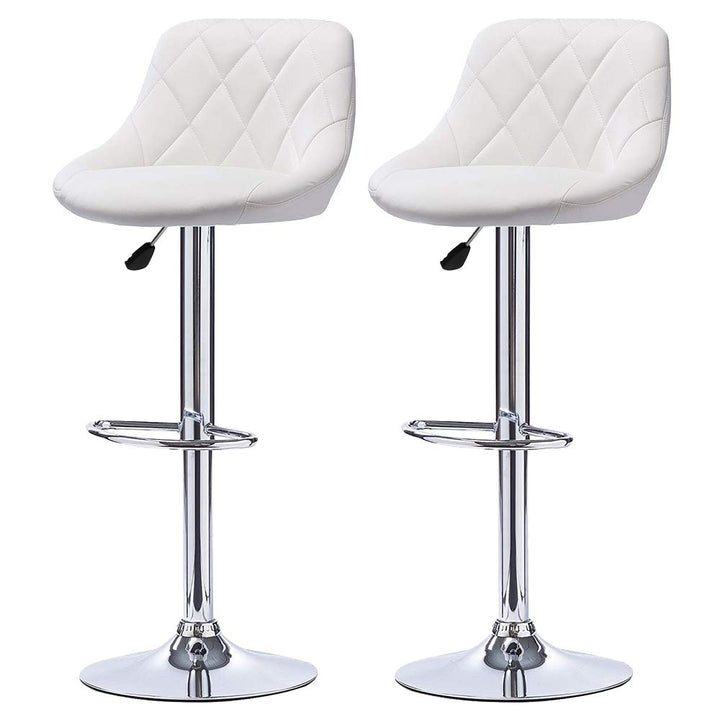 Flyelf 2er Set Barhocker mit Lehne,Kunstleder Tresenhocker 360° Drehbar,Höhenverstellbar 59cm-79cm (
