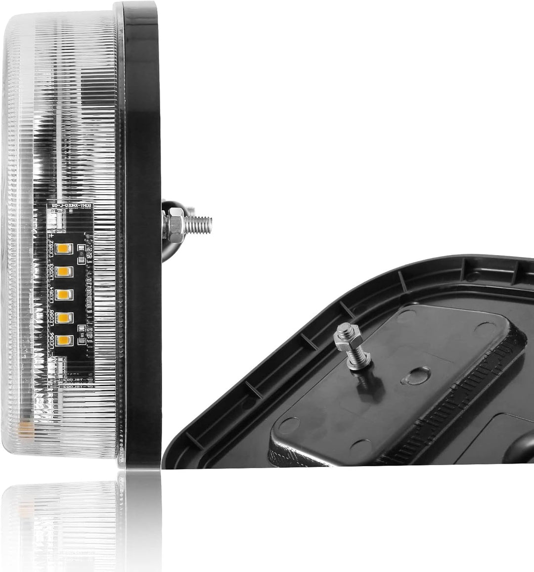 DARKGUARD Rückleuchten Satz für Anhänger Led 12/24V, 7Funktion 2pcs Rücklicht Anhänger mit E Prüfzei