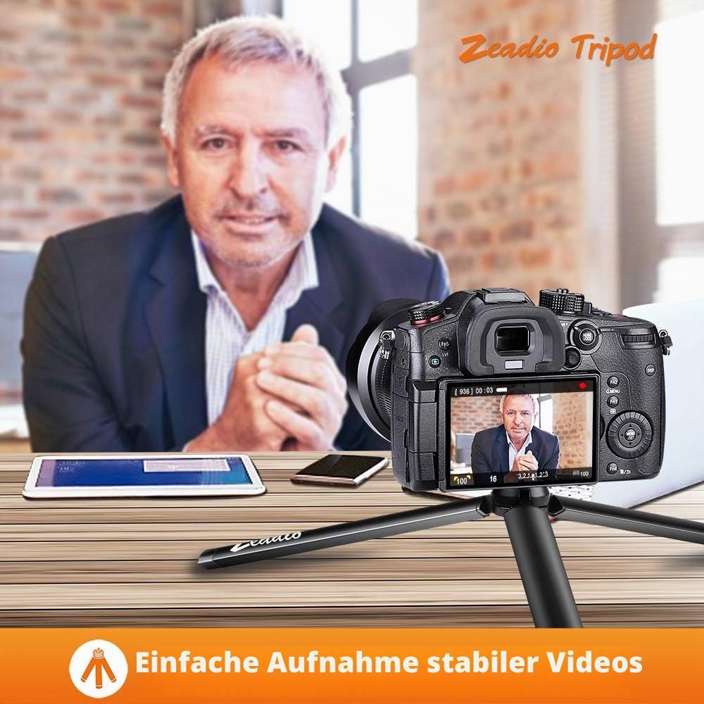 Zeadio Metall Mini-Stativ, Desktop Tabletop Stativ für Glatte 4, Crane Plus, Crane 2, Osmo Mobile, R