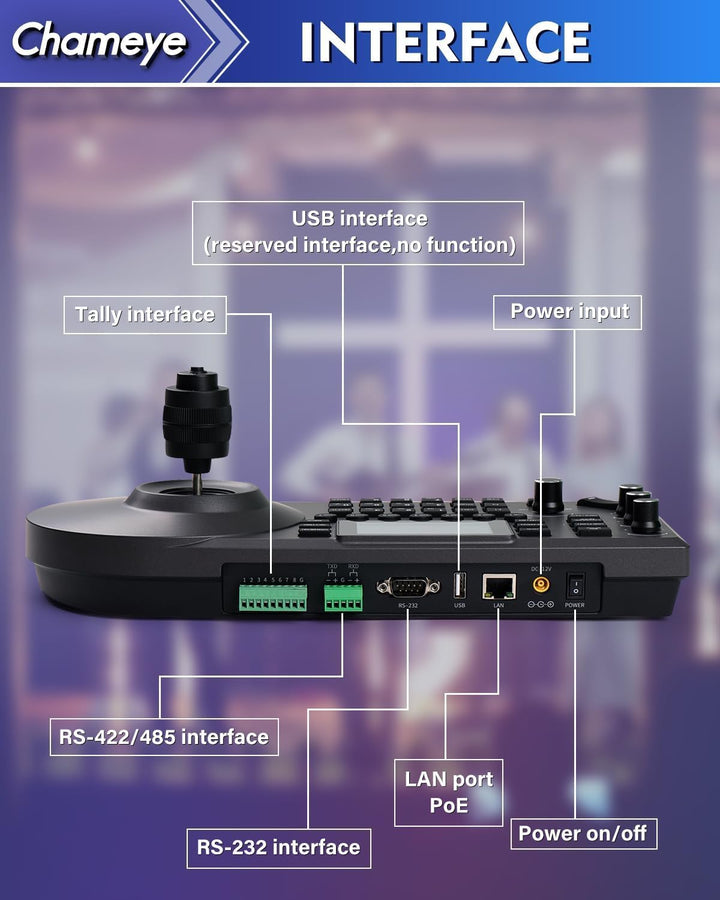 Chameye NDI HX3 PTZ Kamera Set 20x Optischer Zoom KI-Auto-Tracking 3G-SDI HDMI USB3.0, mit 2 Stück 2