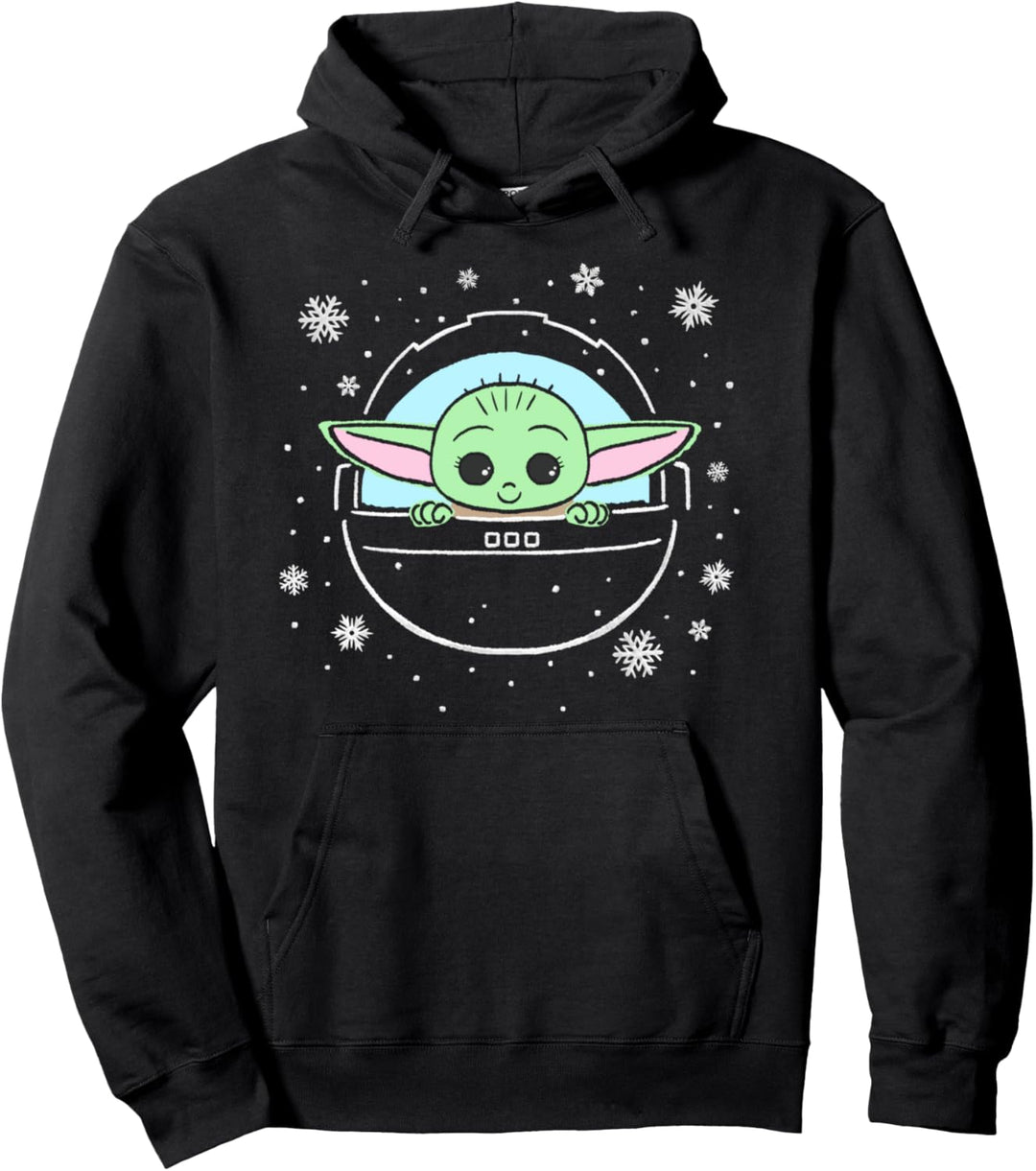 Star Wars: The Mandalorian Christmas The Child Snowflakes Pullover Hoodie