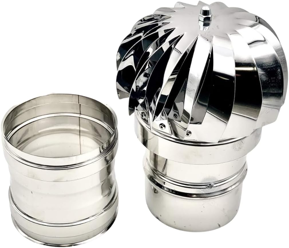 EINSIDE Kaminaufsatz Edelstahl AISI 304, drehbarer kamin Kugelaufsatz mit weiblichem Anschluss, Scho