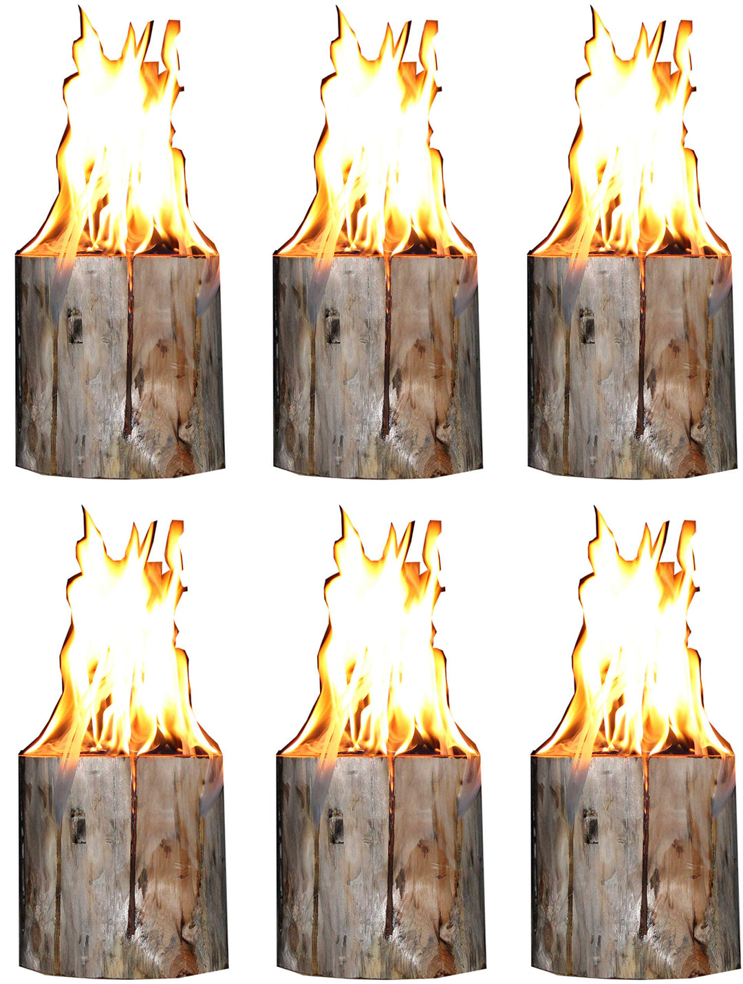 Hoyo Technology GmbH Schwedenfeuer 6 Stück Baumfackel Finnenfackel Gartenfackel Fackel H 19 cm D 14-