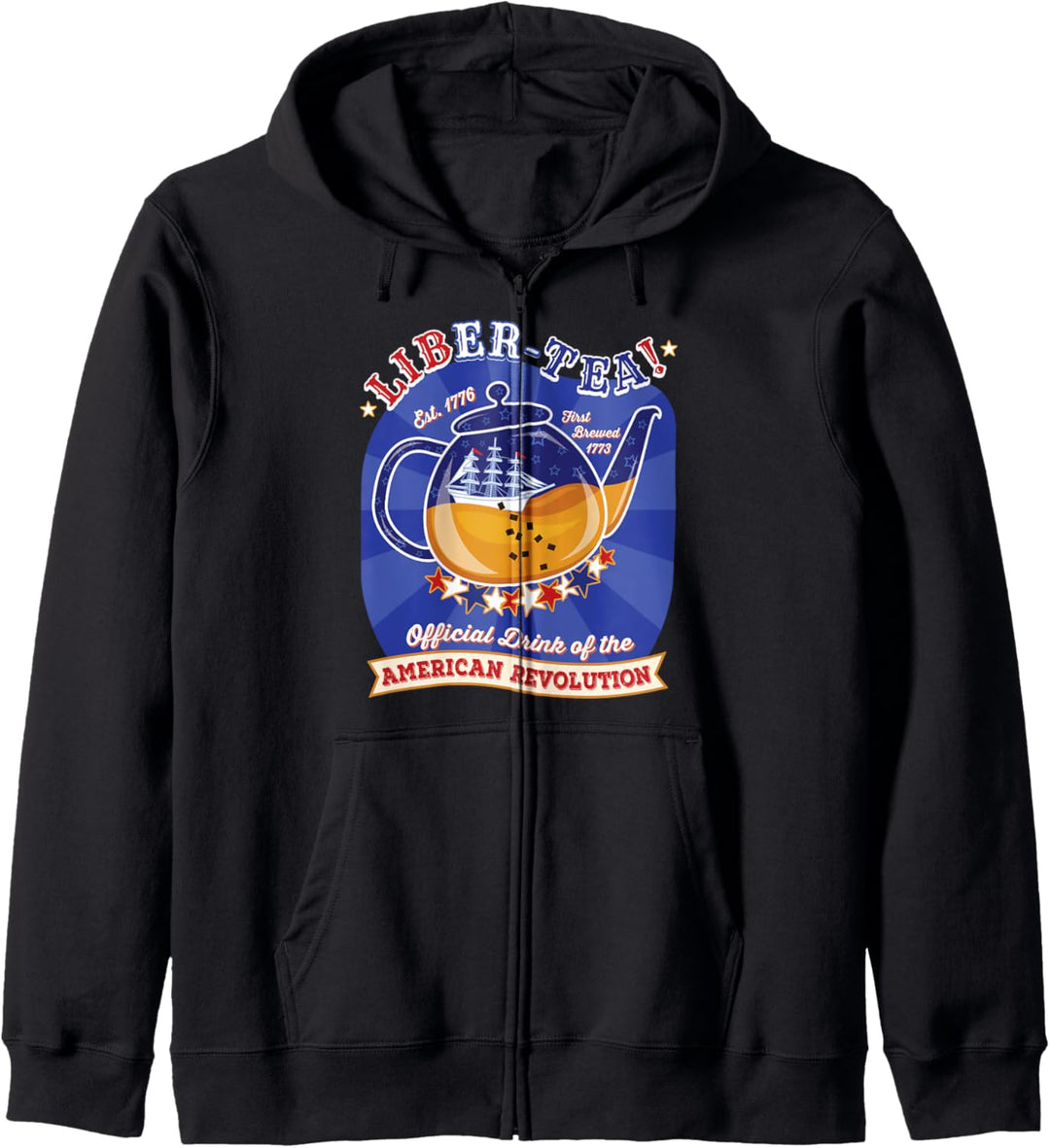 American Independence Patriotic 4th of July Boston Tea Party Kapuzenjacke