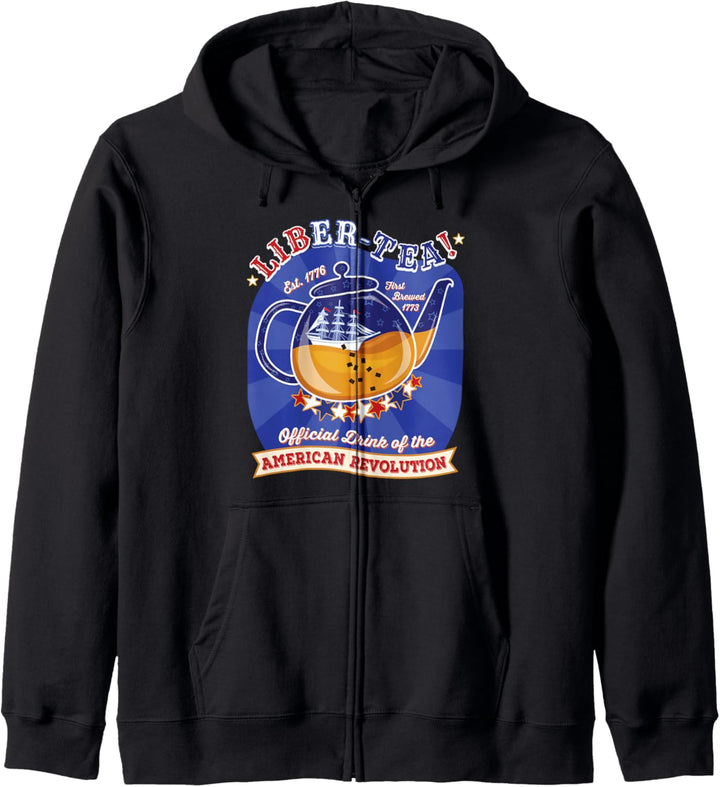 American Independence Patriotic 4th of July Boston Tea Party Kapuzenjacke