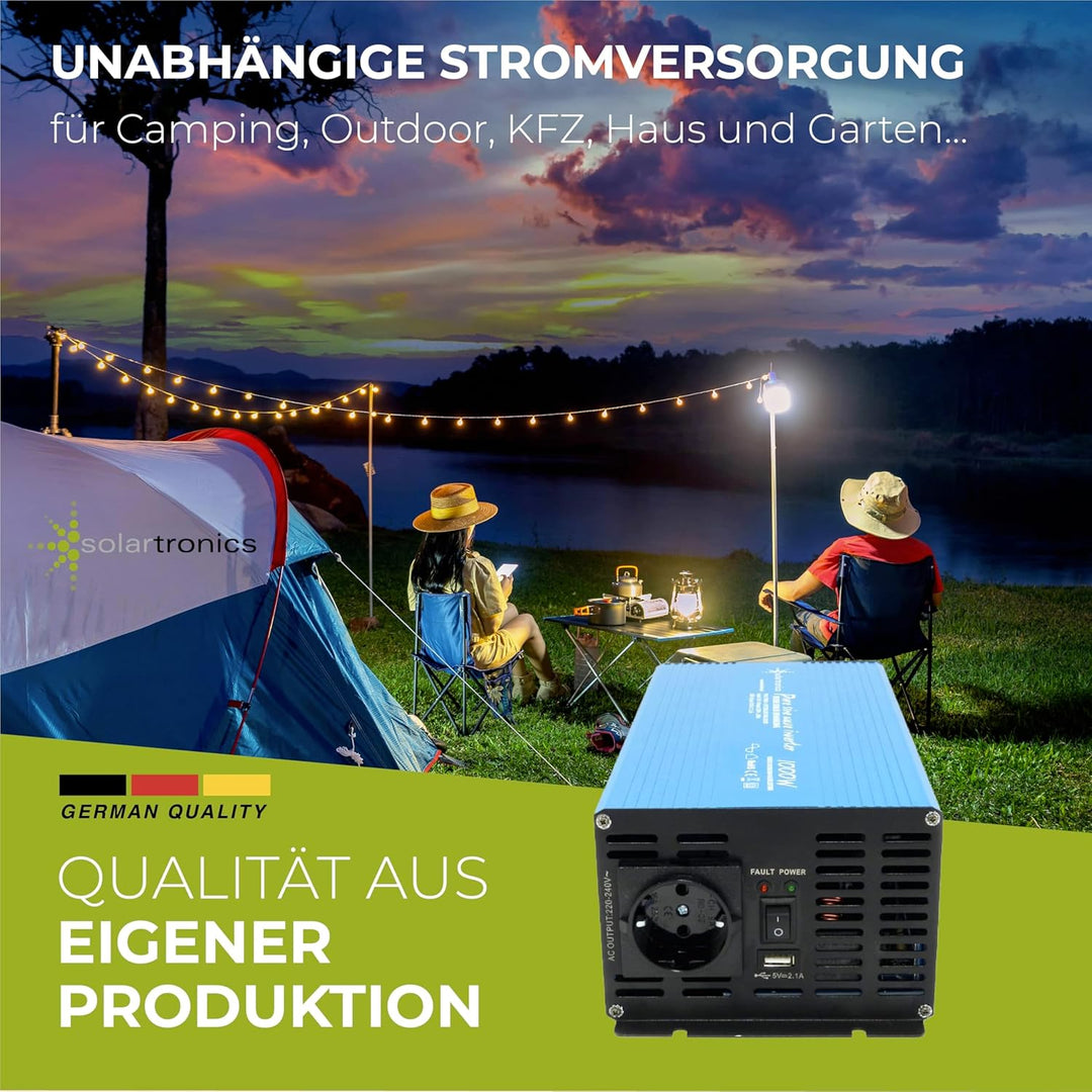 Spannungswandler 1000 Watt Reiner Sinus TS1000 12-230V
