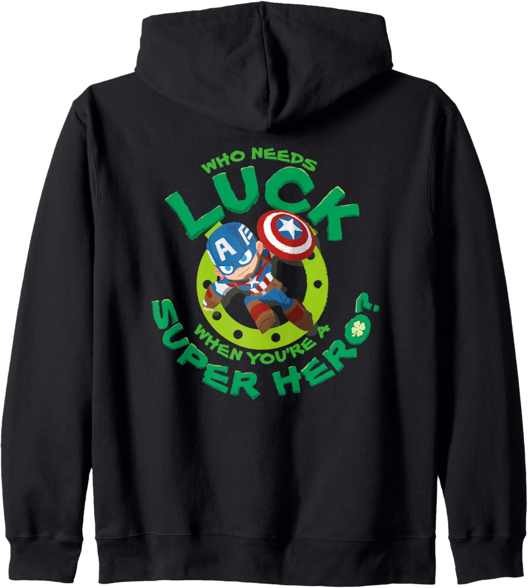 Marvel Captain America St. Patrick's Day Lucky Super Hero Kapuzenjacke