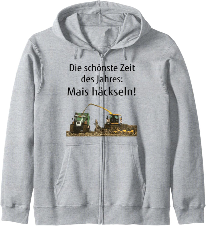 Mais häckseln Landwirt Bauer Lohner Silo Landwirtschaft Kapuzenjacke