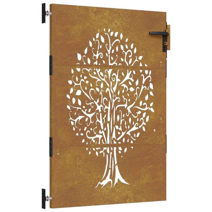 vidaXL Gartentor 85x150 cm Cortenstahl Baum-Design 85 x 150 cm, 85 x 150 cm