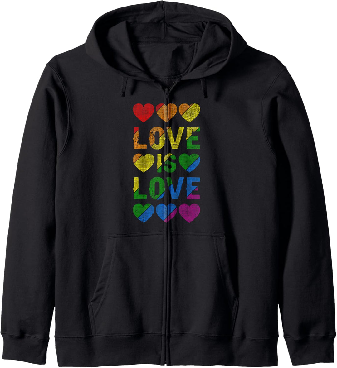 Herz, Regenbogenfarben, Liebe ist Liebe, LGBT-Stolz Kapuzenjacke