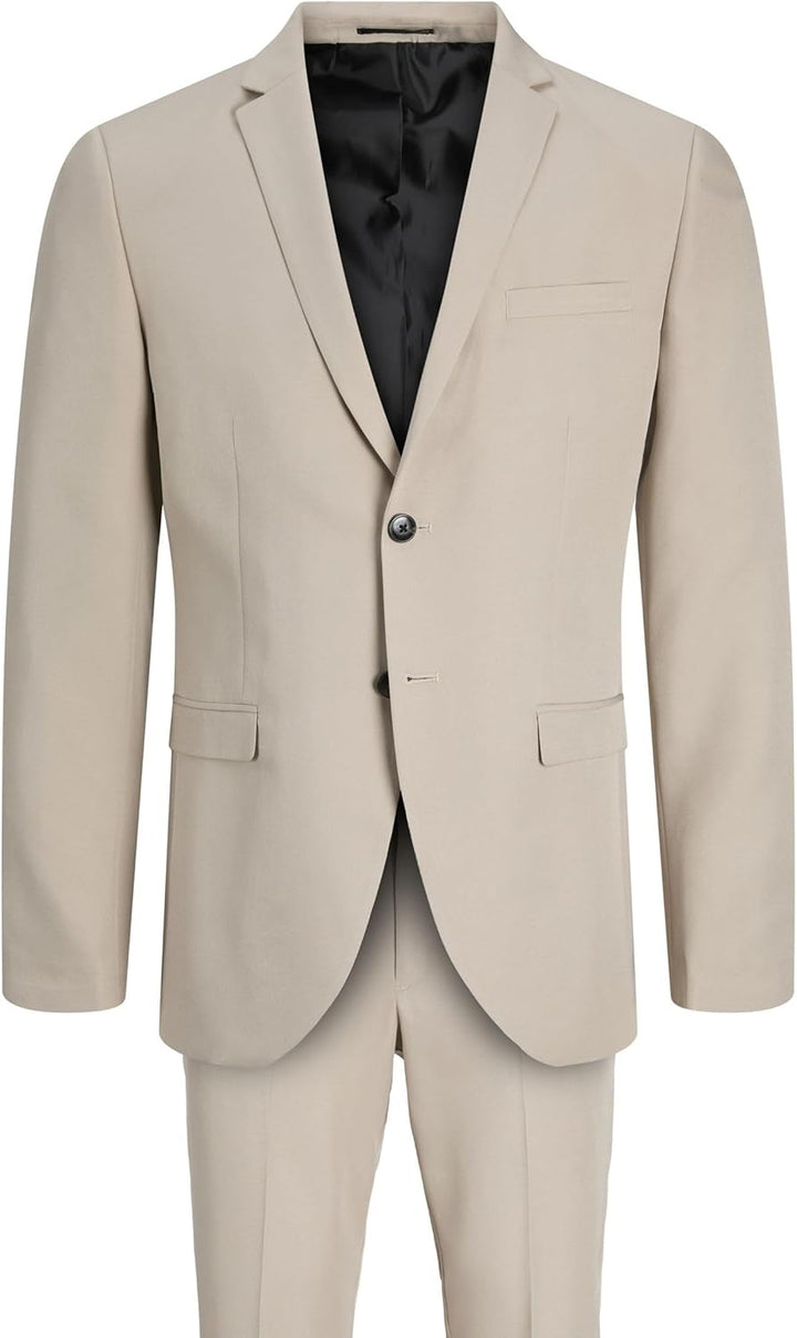 JACK & JONES Male Einreihiger Blazer und Hose JPRCOSTA Super Slim Fit Anzug 56 Pure Cashmere/Fit:sup