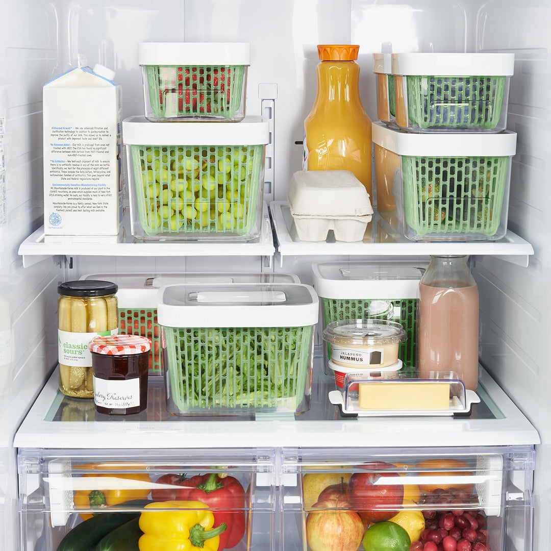 OXO Good Grips Greensaver-Frischhaltebox mit Deckel und Lüftung, 1,5 L | Funktionales Design, komfor