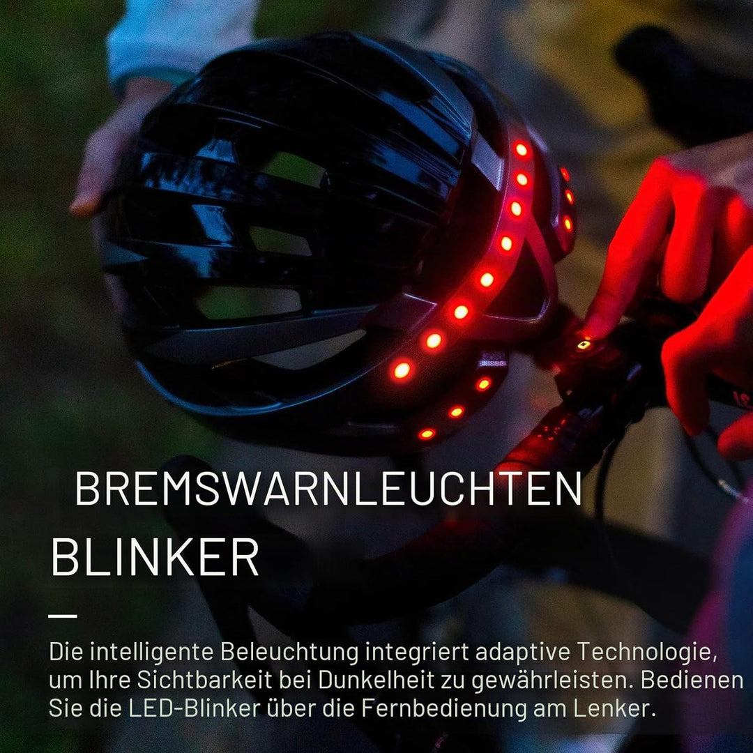 LIVALL Smart Fahrradhelm mit LED Rücklicht und Blinker, Bluetooth Fahrradhelm mit drahtloser Fernbed