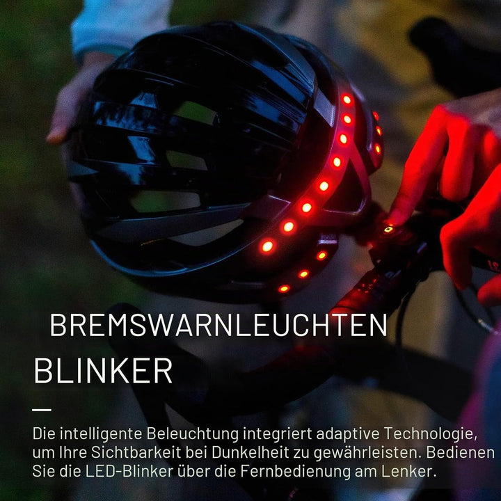 LIVALL Smart Fahrradhelm mit LED Rücklicht und Blinker, Bluetooth Fahrradhelm mit drahtloser Fernbed