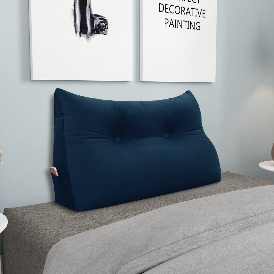 BNCKTRD Keilförmiger Kopfkissen Schlafzimmer Lesekissen Rückenstütze beim Sitzen im Bett Ergonomisch