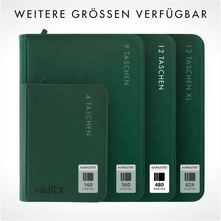Vault X Premium eXo-Tec Zip Heftmappe - 12 Fächer Sammelkarten Trading Cards Mappe - 480 Fächer mit