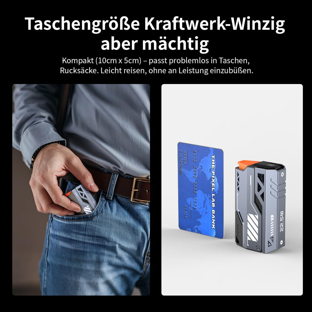 Power Bank Abnehmbarer Akku SchnellladegeräT 22.5w 20000mAh Zwei-Akku-Pack Mit C-C＆C-L Kabel, Tragba