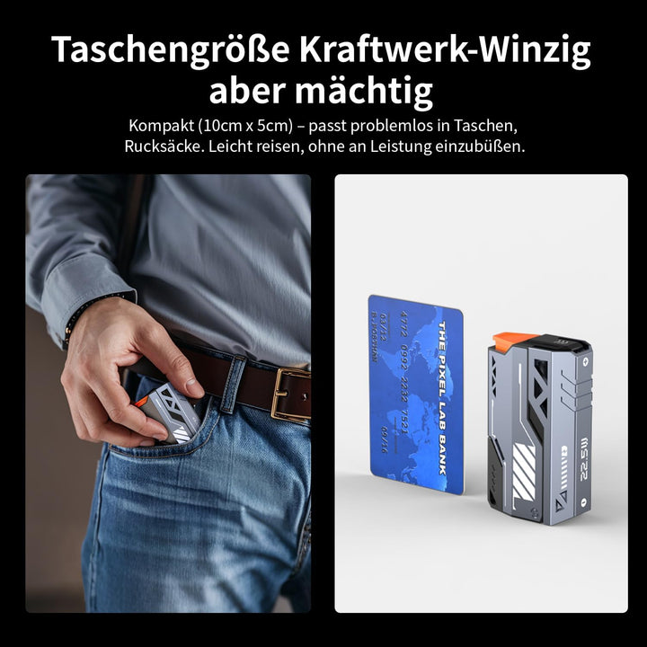 Power Bank Abnehmbarer Akku SchnellladegeräT 22.5w 20000mAh Zwei-Akku-Pack Mit C-C＆C-L Kabel, Tragba