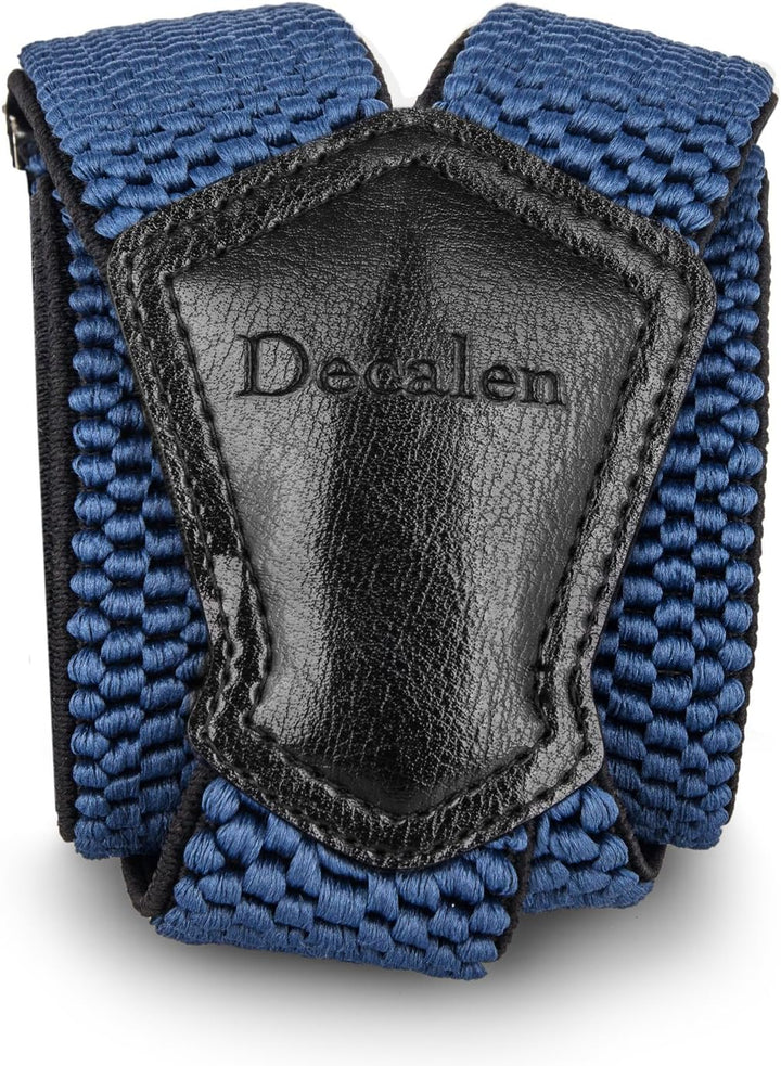 Decalen Hosenträger Herren 40 mm Breit – Elastisch, Verstellbar, X-Form mit Metall-Clips, Einheitsgr