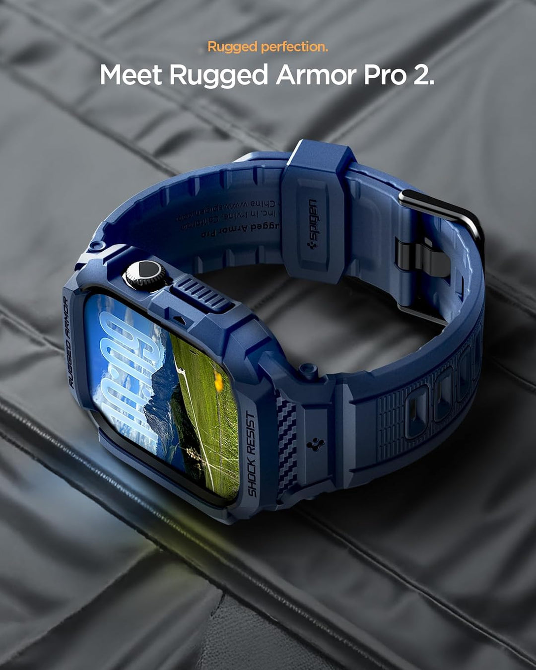 Spigen Rugged Armor Pro 2 Hülle mit Armband Kompatibel mit Apple Watch 11/10 42mm (2025/2024) - Mari